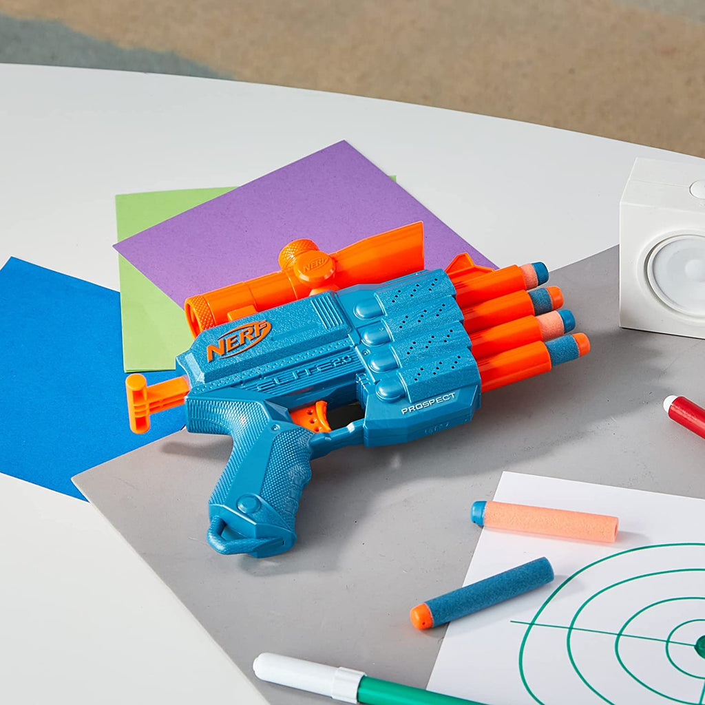 Hasbro Nerf Elite 2.0 Prospect QS 4 Blaster Set Blue/Orange Age- 8 Years & Above