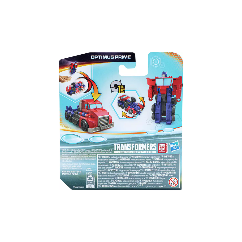 Hasbro Transformers Earthspark 1 Step Flip Changer Optimus Prime Figure Age- 4 Years & Above