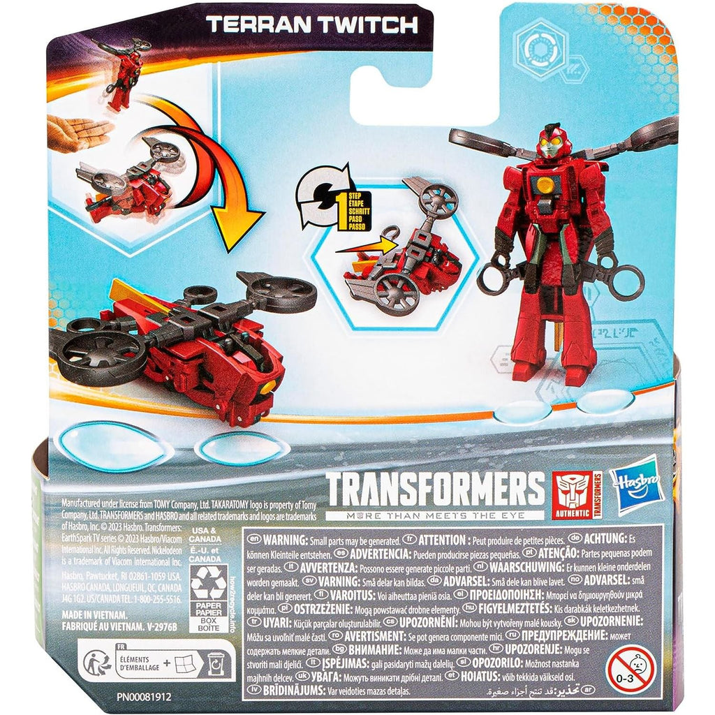 Hasbro Transformers Earthspark 1 Terran Twitch 1-Step Flip Changer Figure Age- 4 Years & Above