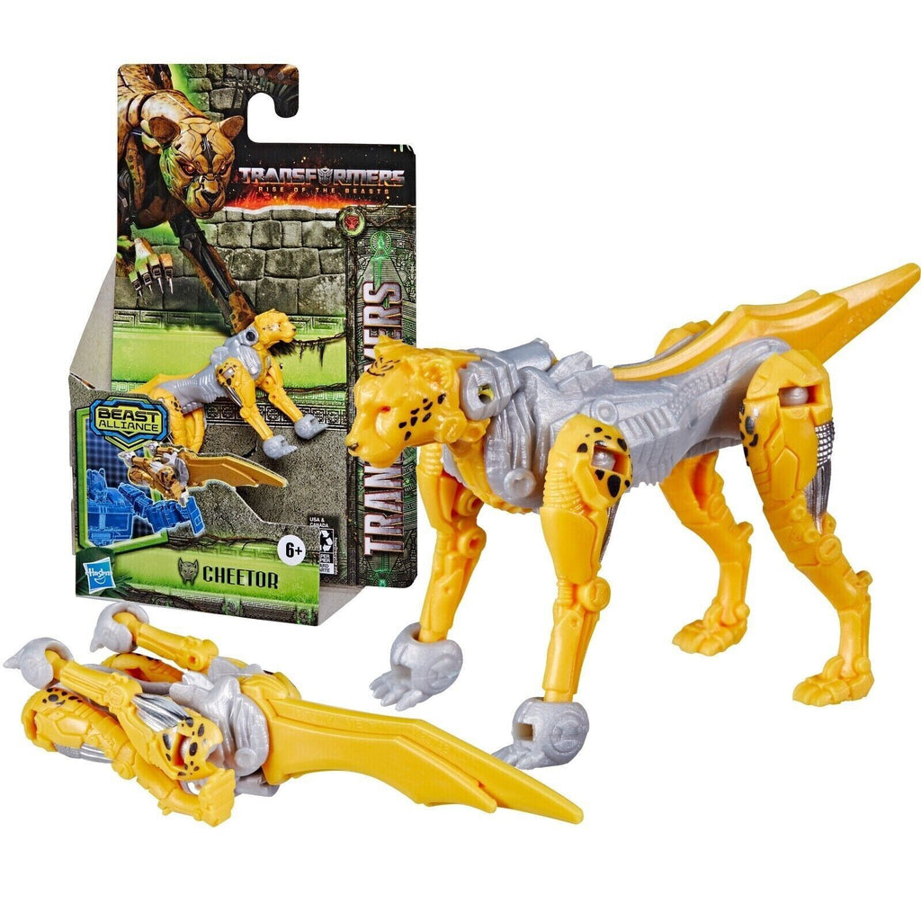 Hasbro Transformers Rise Of The Beast Battle Masters Cheetor Yellow/Grey Age- 4 Years & Above