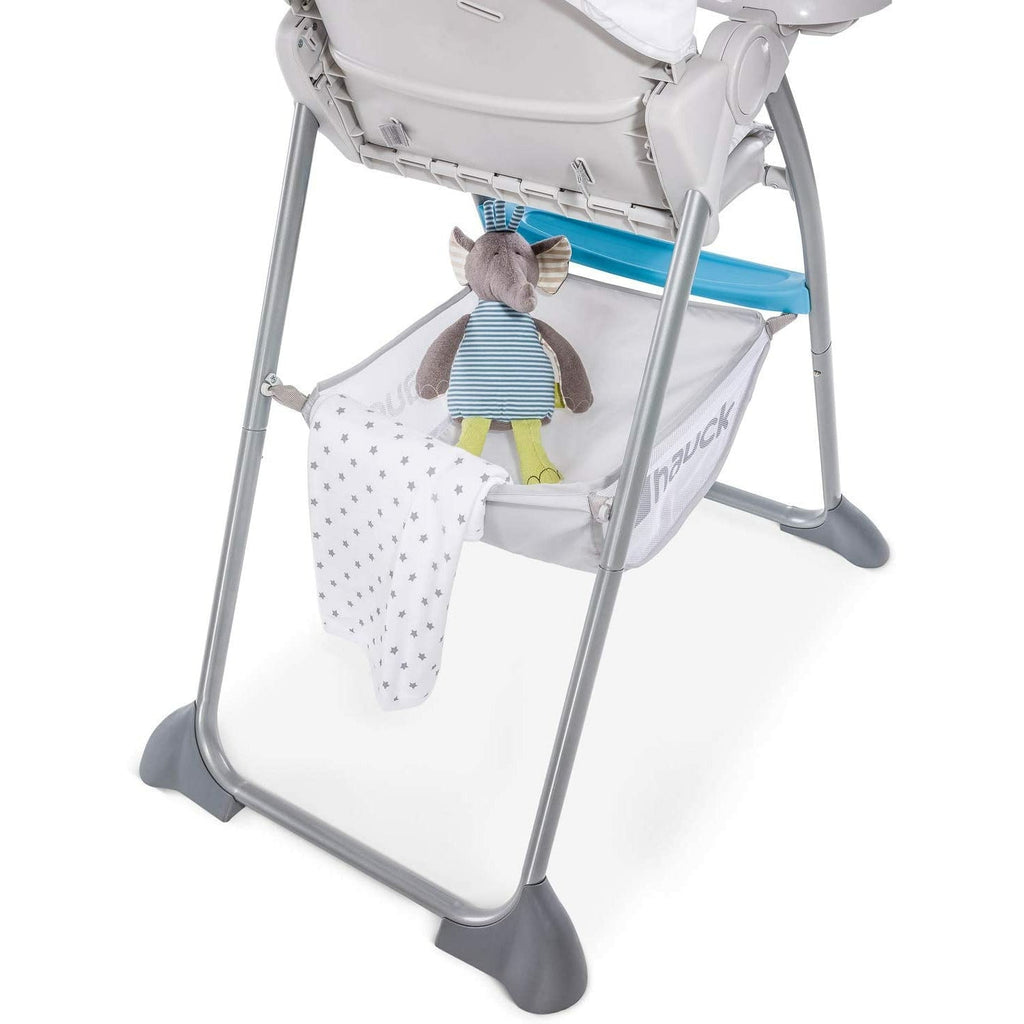 Hauck Sit & Fold Baby Feeding Highchair With Basket Circles Blues Age-6 Months & Above