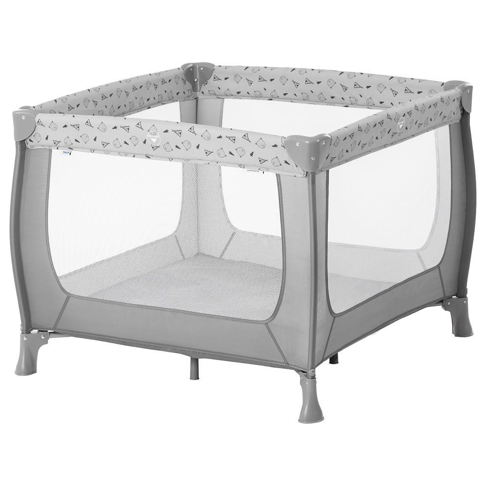 Hauck Sleep'n Play, Travel Cot(95cm*95cm) Nordic Grey Age-0-3 Months