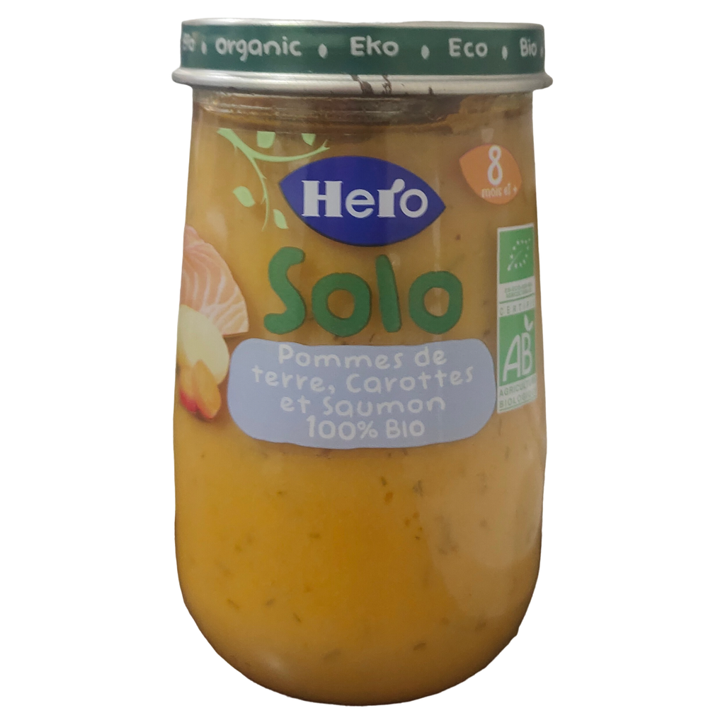 Hero Petit Pot Potatoes, Carrots & Salmon Without Added Sugar Baby Food 190 Grams Age- 8 Months & Above