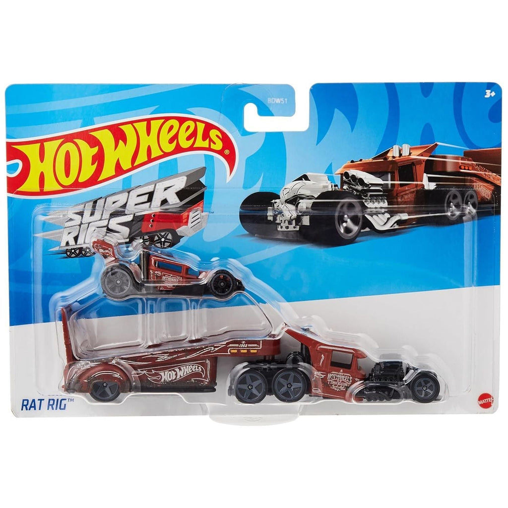 Hot Wheels Super Rigs, Transporter Vehicle 1:64 Scale Assorted Single Age- 4 Years & Above