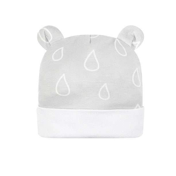 Infancie Bamboo Cotton 3-Piece Newborn Set of Booties,Mittens & Hat Blue IT5015