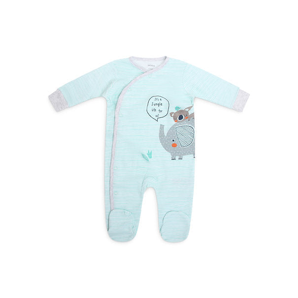 Infancie Cute Baby Footed Rompers Pack of 2 Multicolor IT11055