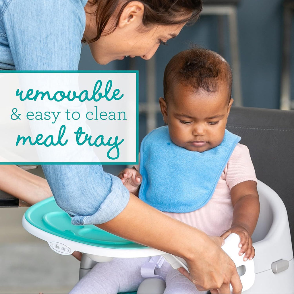 Infantino Grow-With-Me 4-in-1 Feeding Booster Seat Orange Age- 6 Months & Above (Holds upto 30 kg)