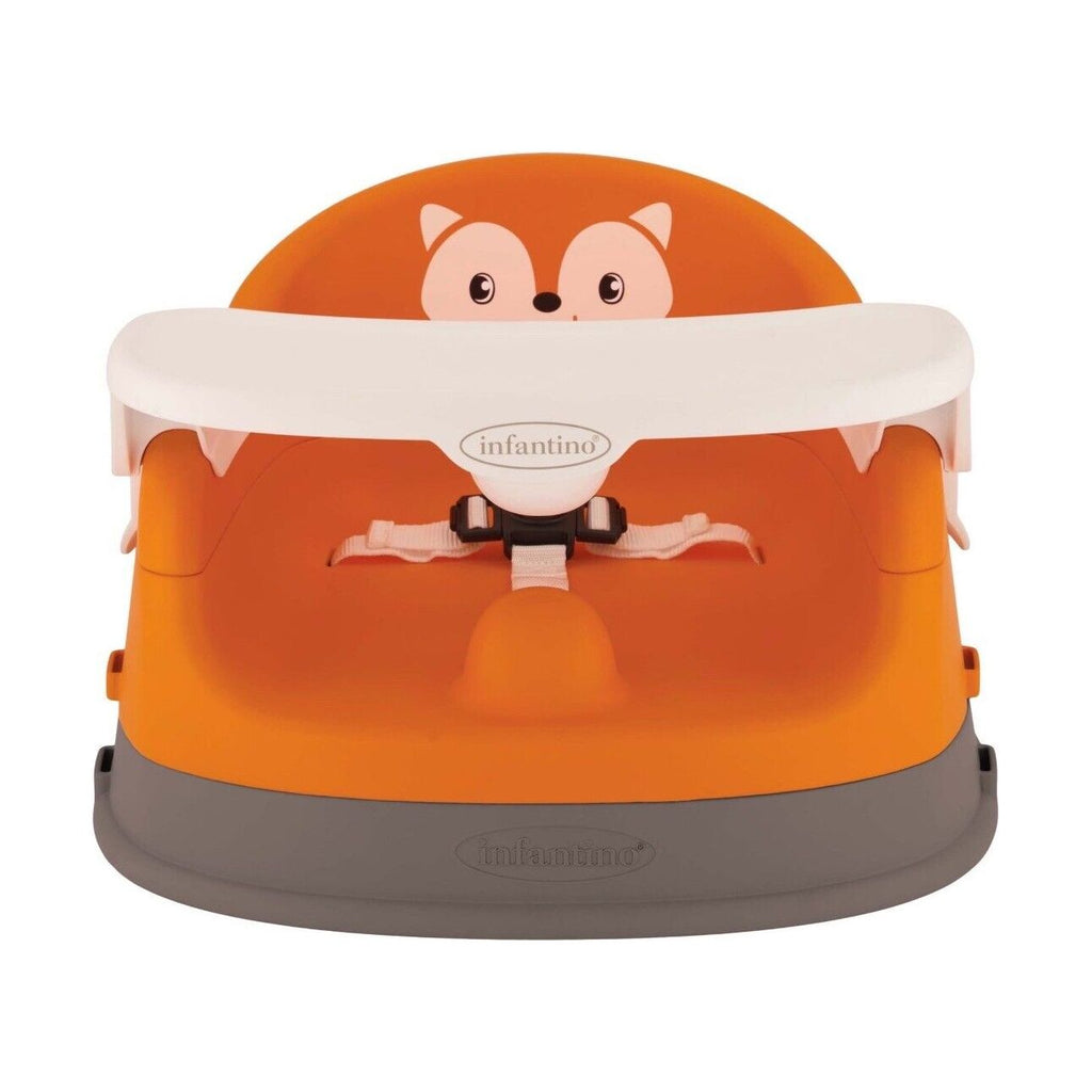 Infantino Grow-With-Me 4-in-1 Feeding Booster Seat Orange Age- 6 Months & Above (Holds upto 30 kg)