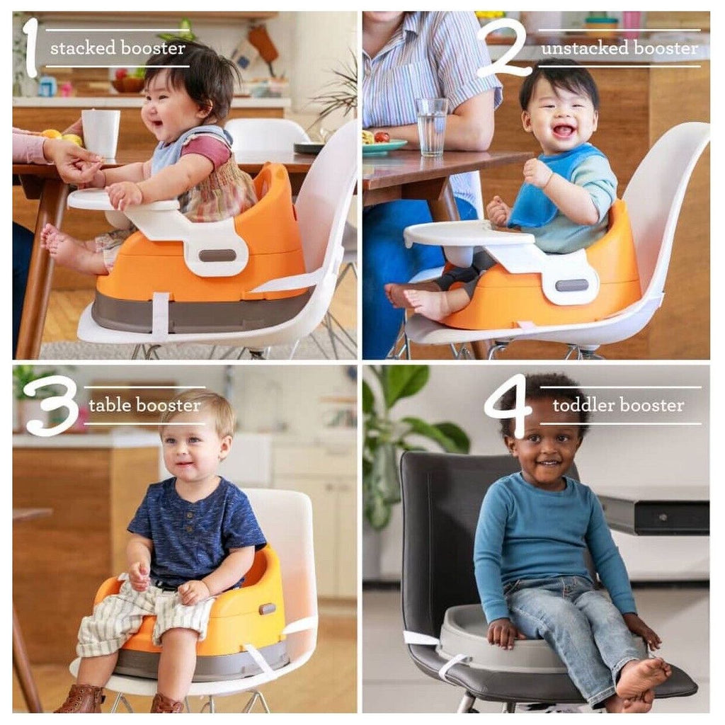 Infantino Grow-With-Me 4-in-1 Feeding Booster Seat Orange Age- 6 Months & Above (Holds upto 30 kg)