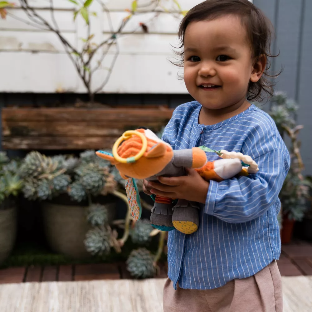 Infantino Playtime Fox Pal Orange/White Age- Newborn & Above