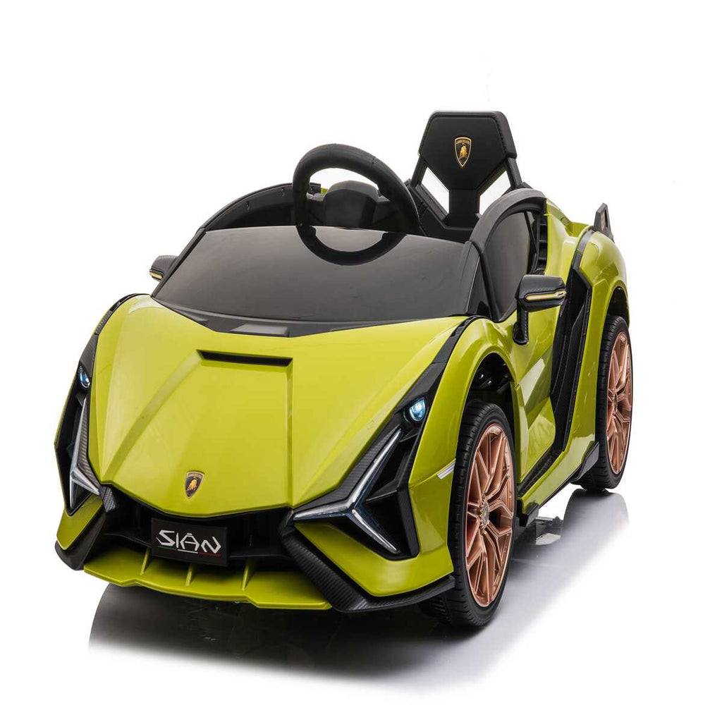 Lamborghini SIAN 12V Electric Car Ride On Toy Green Age- 3 Years & Above