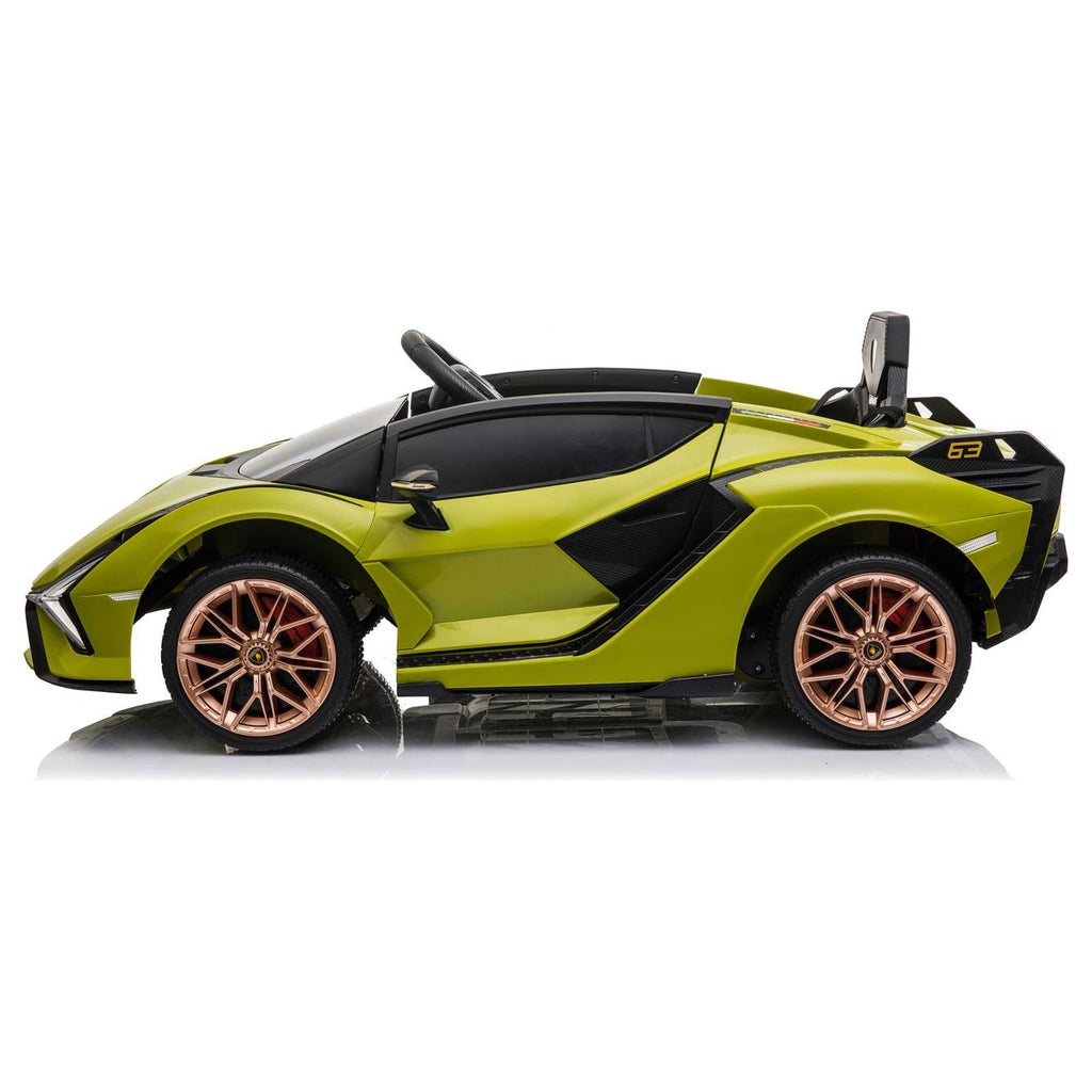 Lamborghini SIAN 12V Electric Car Ride On Toy Green Age- 3 Years & Above