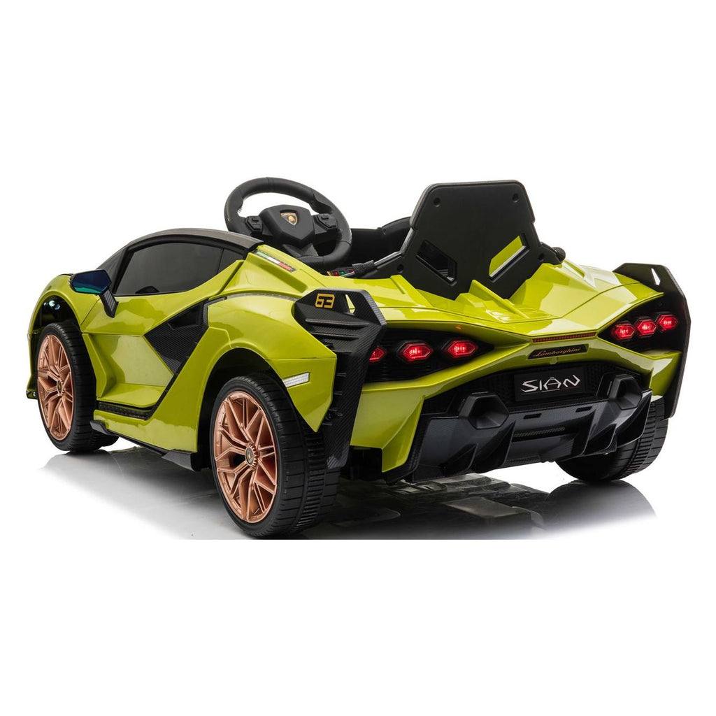 Lamborghini SIAN 12V Electric Car Ride On Toy Green Age- 3 Years & Above