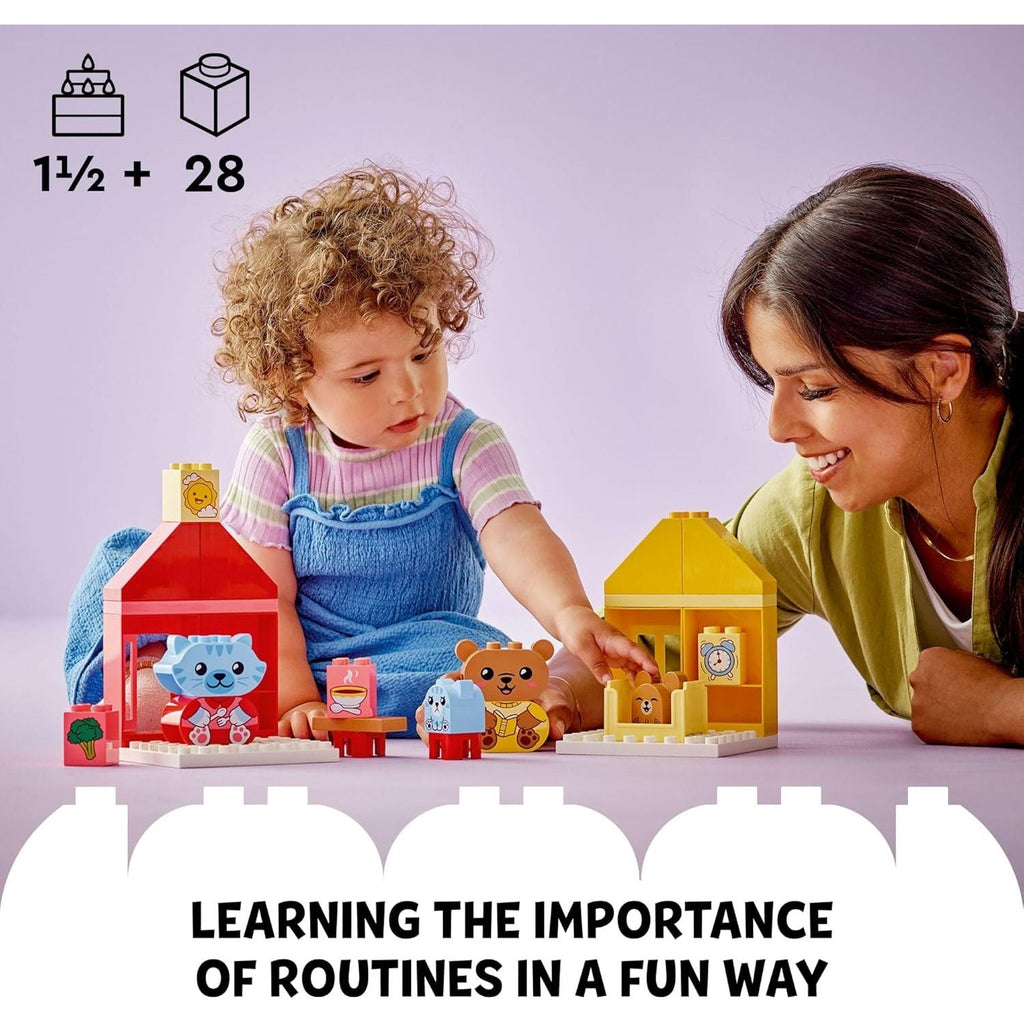 Lego Daily Routines: Eating & Bedtime Building Blocks Multicolor Age- 18 Months & Above