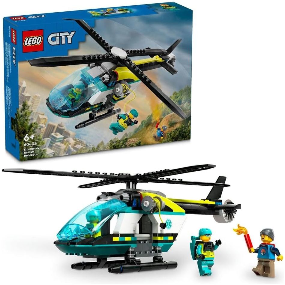 Lego Emergency Rescue Helicopter Building Blocks Multicolor Age- 3 Years & Above