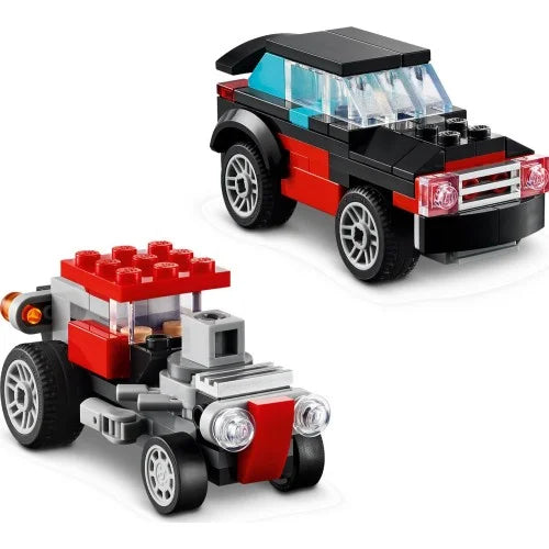 Lego Flatbed Truck with Helicopter Building Blocks Multicolor Age- 7 Years & Above