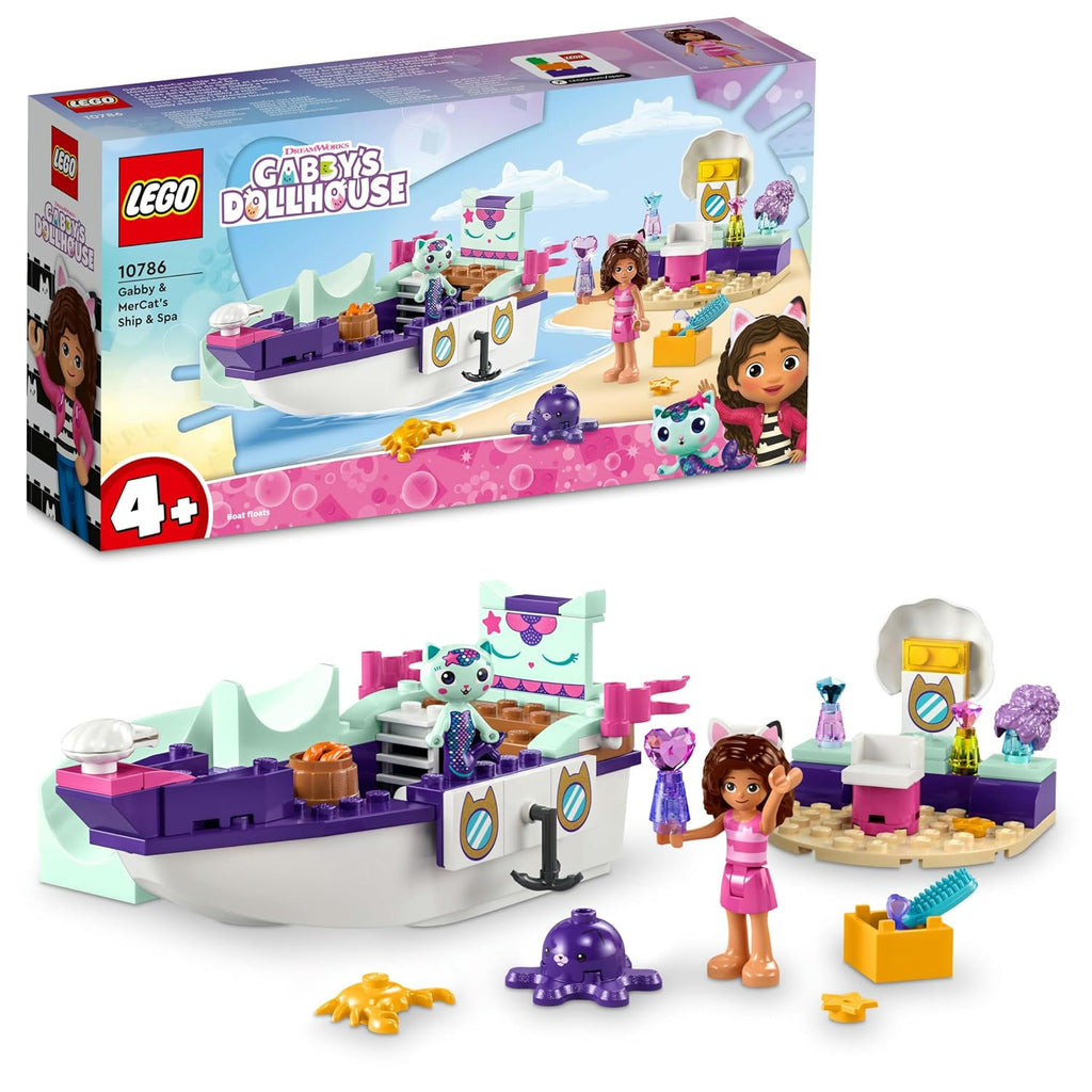 Lego Gabby & MerCat's Ship & Spa Building Blocks Multicolor Age- 4 Years & Above