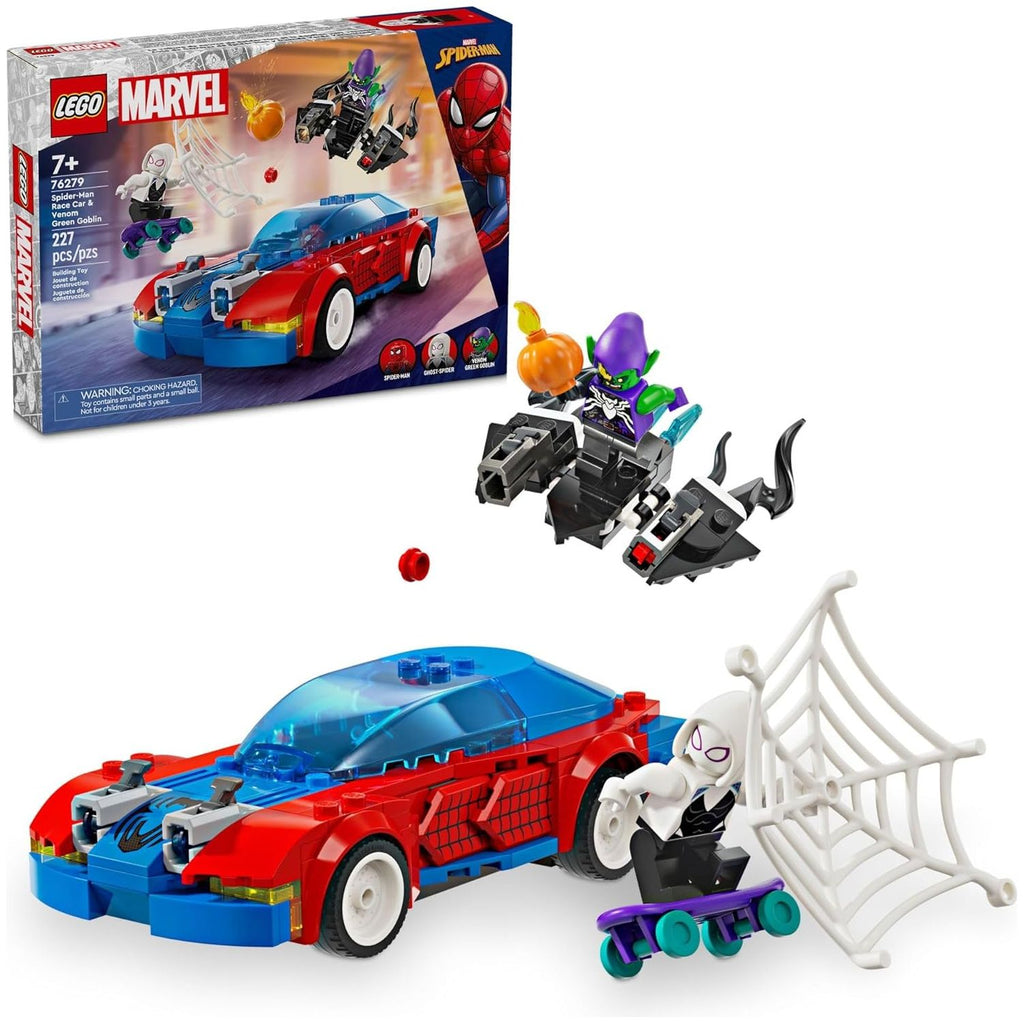 Lego Spider-Man Race Car & Venom Green Goblin Building Blocks Multicolor Age- 7 Years & Above