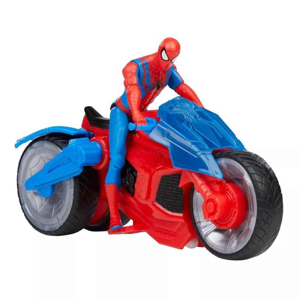Marvel Spider-Man Epic Hero Series Web Blast Cycle and Action Figure Red/Blue Age- 4 Years & Above