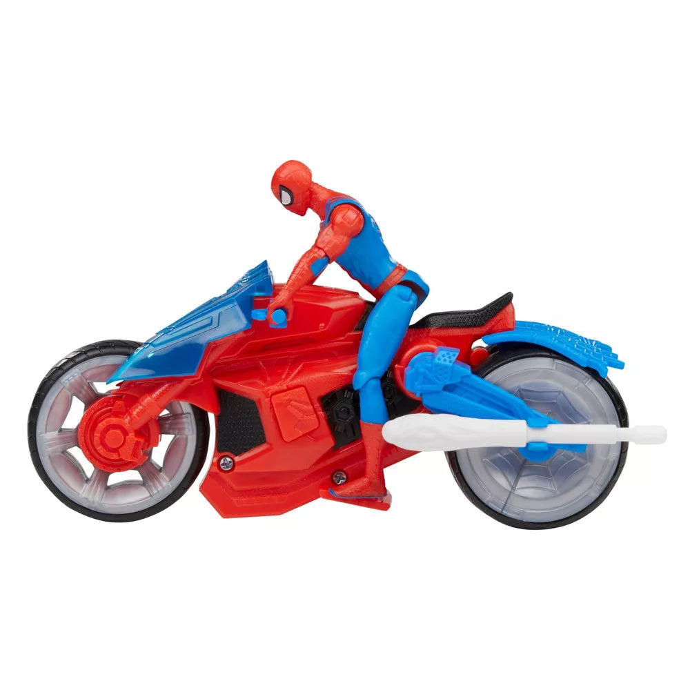 Marvel Spider-Man Epic Hero Series Web Blast Cycle and Action Figure Red/Blue Age- 4 Years & Above