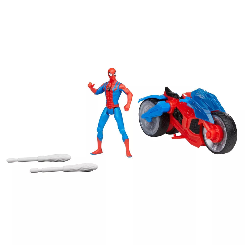 Marvel Spider-Man Epic Hero Series Web Blast Cycle and Action Figure Red/Blue Age- 4 Years & Above