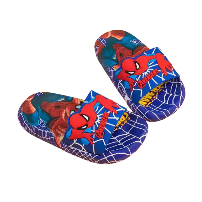 Marvel Spiderman Printed Cute Waterproof Kids Slippers Dark Blue