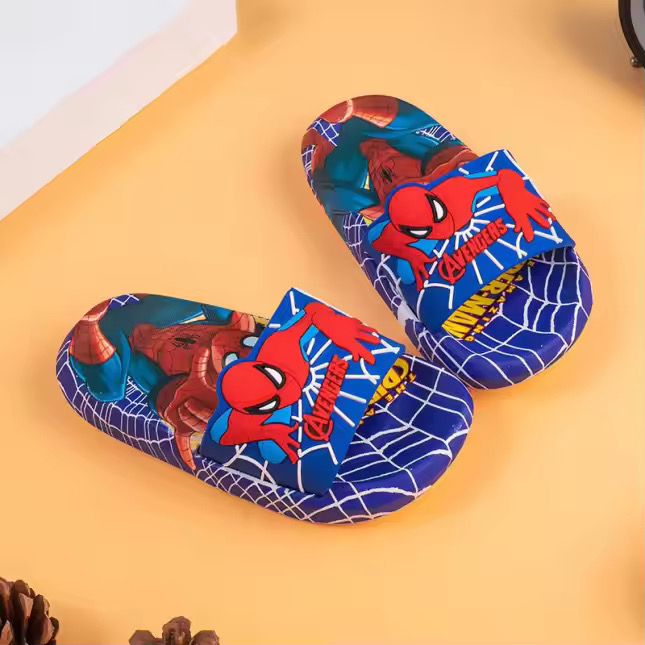 Marvel Spiderman Printed Cute Waterproof Kids Slippers Dark Blue