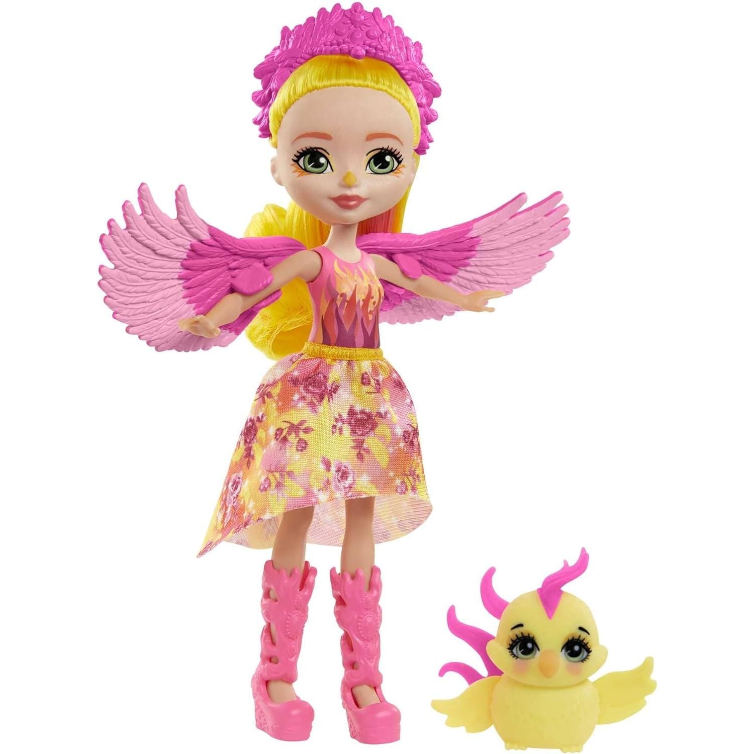 Mattel Enchantimals Enchanted Falcon Phoenix Royal Doll Sunrise Bird Gyj04 Age 4 Years Above Peekaboo