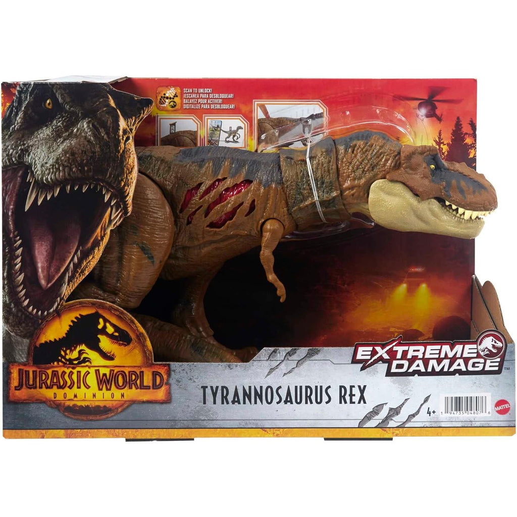 Mattel Jurassic World Dominion Extreme Damage Tyrannosaurus Rex Age- 4 Years & Above