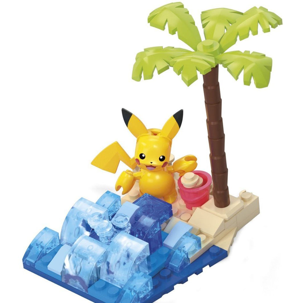 Mega Bloks Construx PokÃ©mon Pikachu's Beach Splash Building Toy Kit (79 Pieces) Multicolor Age- 6 Years & Above