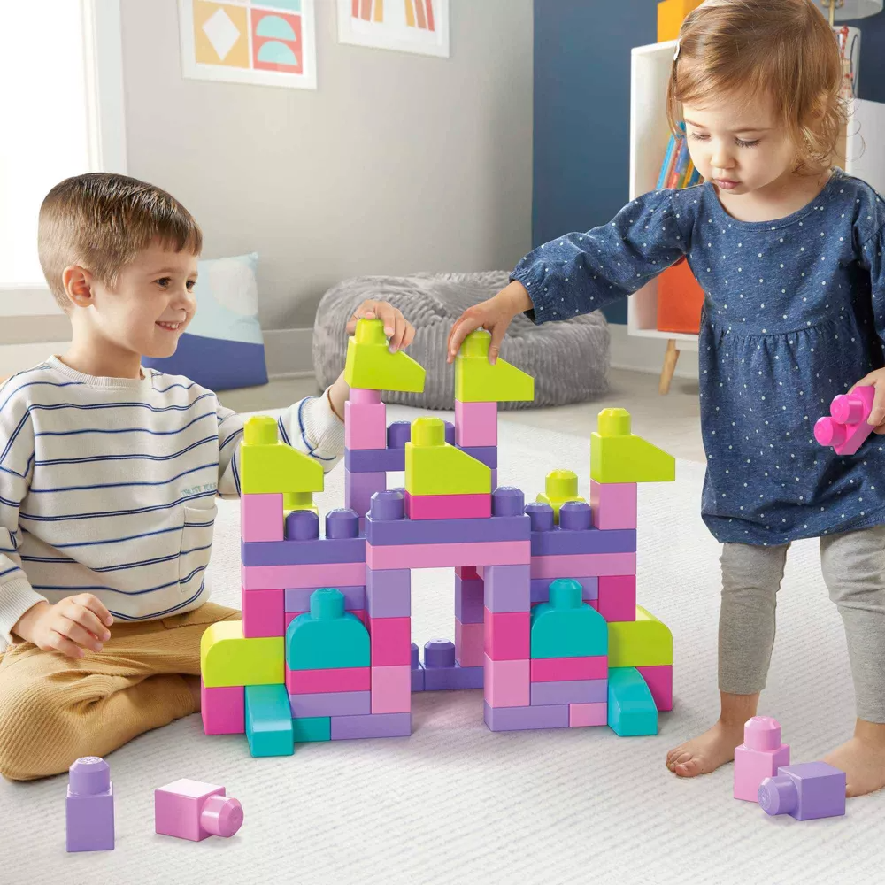 Mega bloks 80 piece bag pink 2025