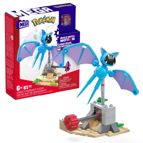 Mega Bloks Pokemon Zubats Midnight Flight Building Blocks Set (61 Piece) Multicolor Age- 6 Years & Above