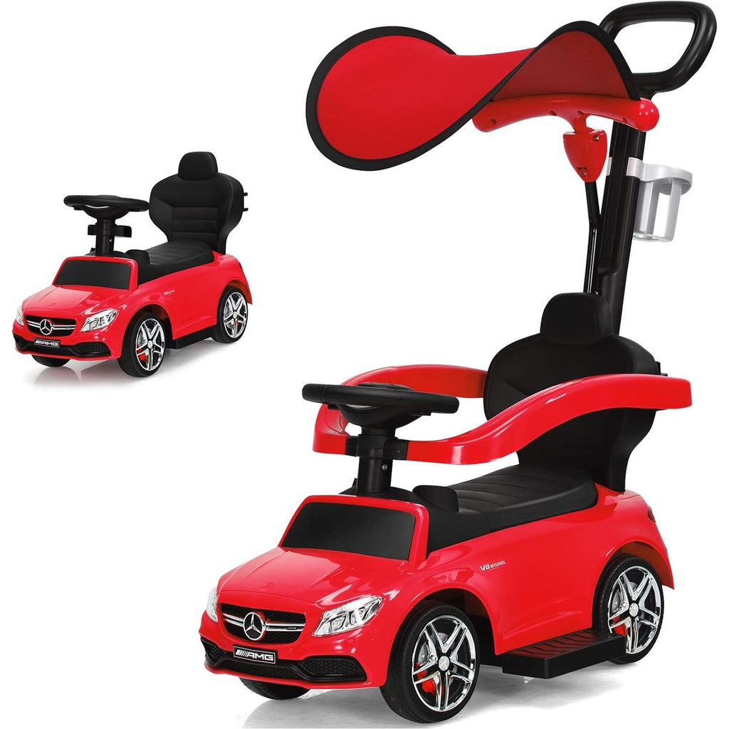 Mercedes G Wagon 3-in-1 Push Car with Canopy 653-P Red Age- 12 Months to 3 Years  