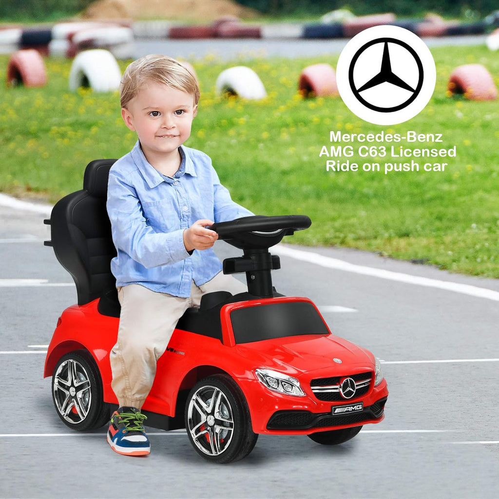 Mercedes G Wagon 3-in-1 Push Car with Canopy 653-P Red Age- 12 Months to 3 Years  