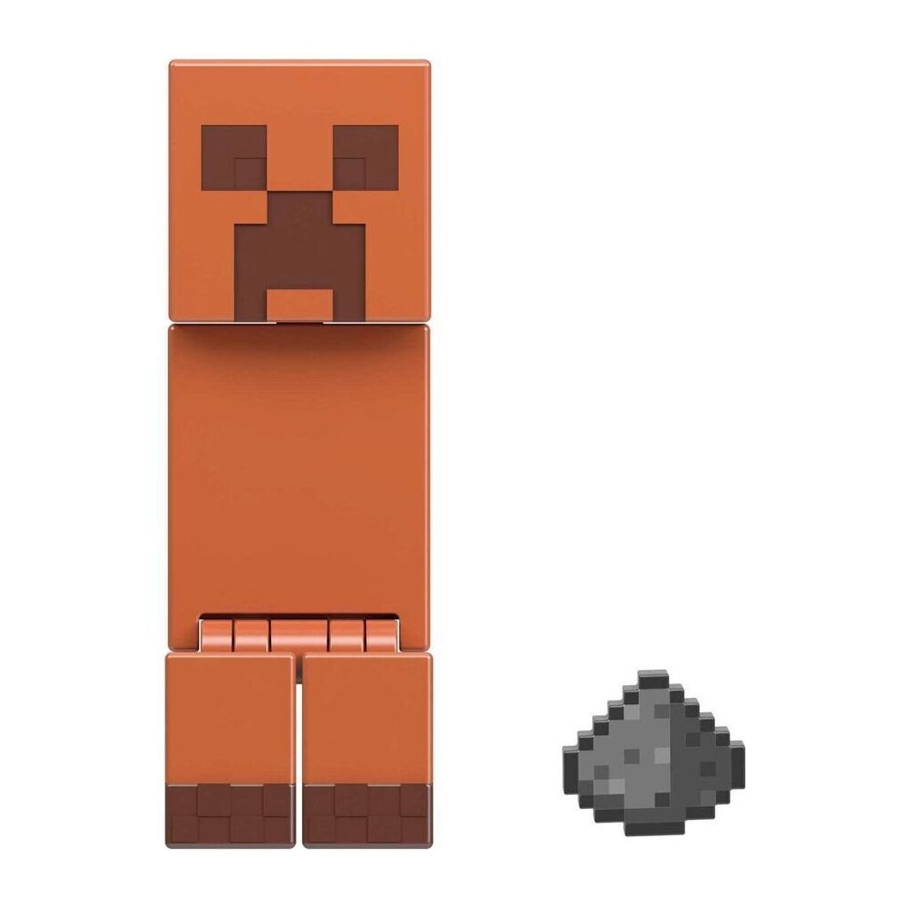 Minecraft 3.25-Inch Damaged Creeper Action Figure Gtp08 Orange Age- 6 Years & Above