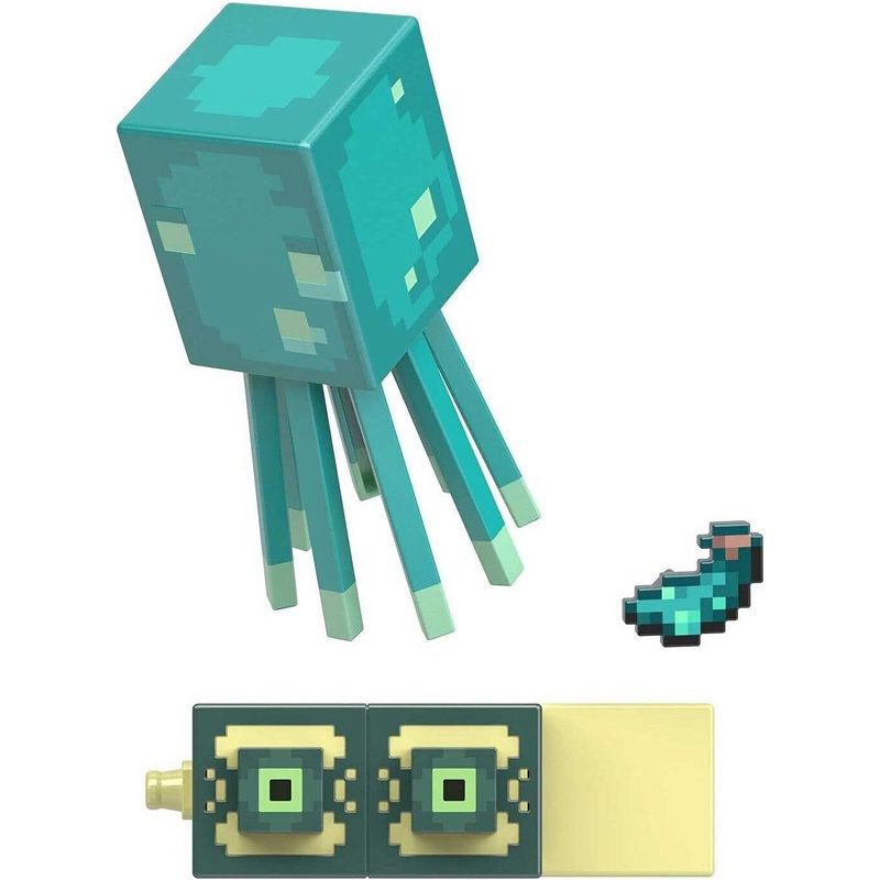 Minecraft Glow Squid Action Figure Gtp08 Blue Age- 6 Years & Above