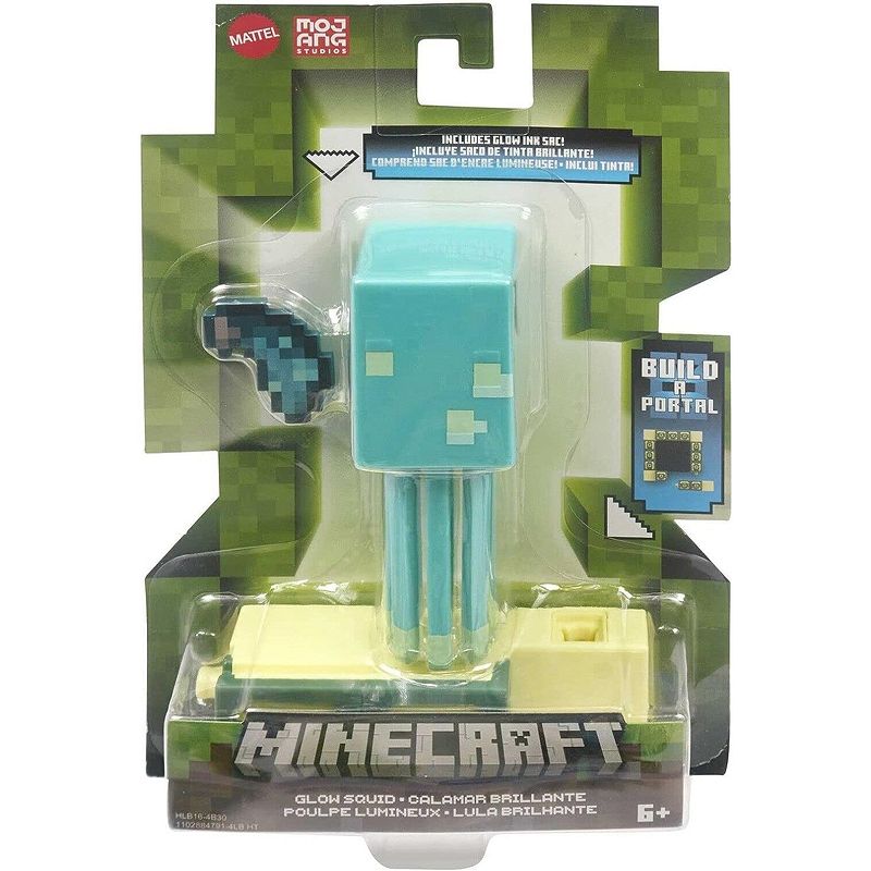 Minecraft Glow Squid Action Figure Gtp08 Blue Age- 6 Years & Above