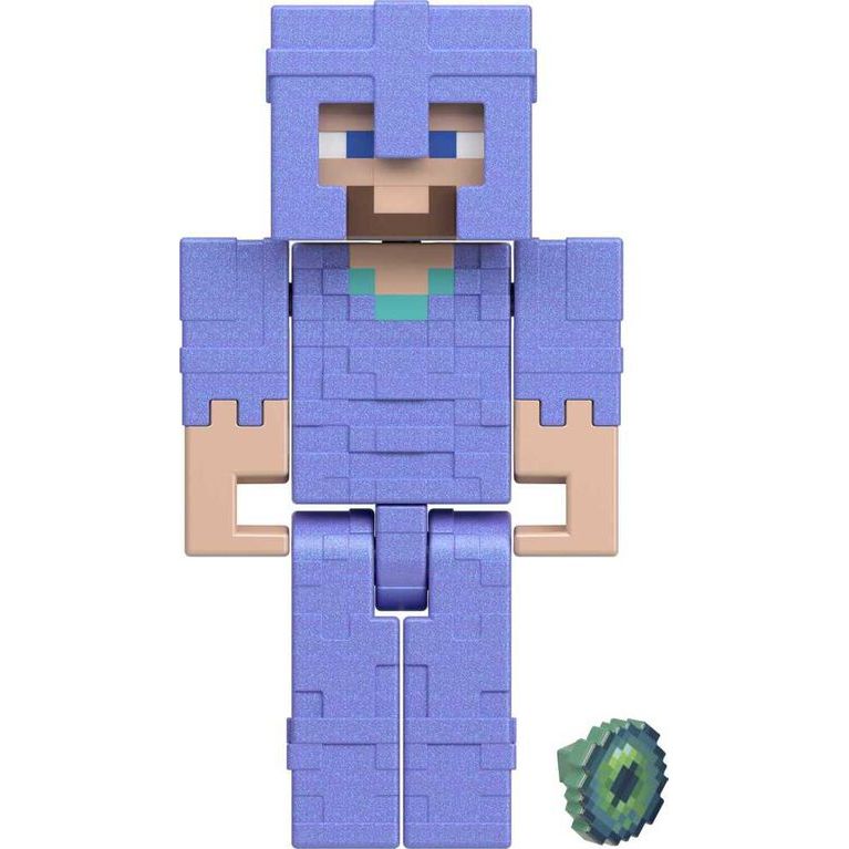 Minecraft Stronghold Steve Action Figure Purple Age- 6 Years & Above