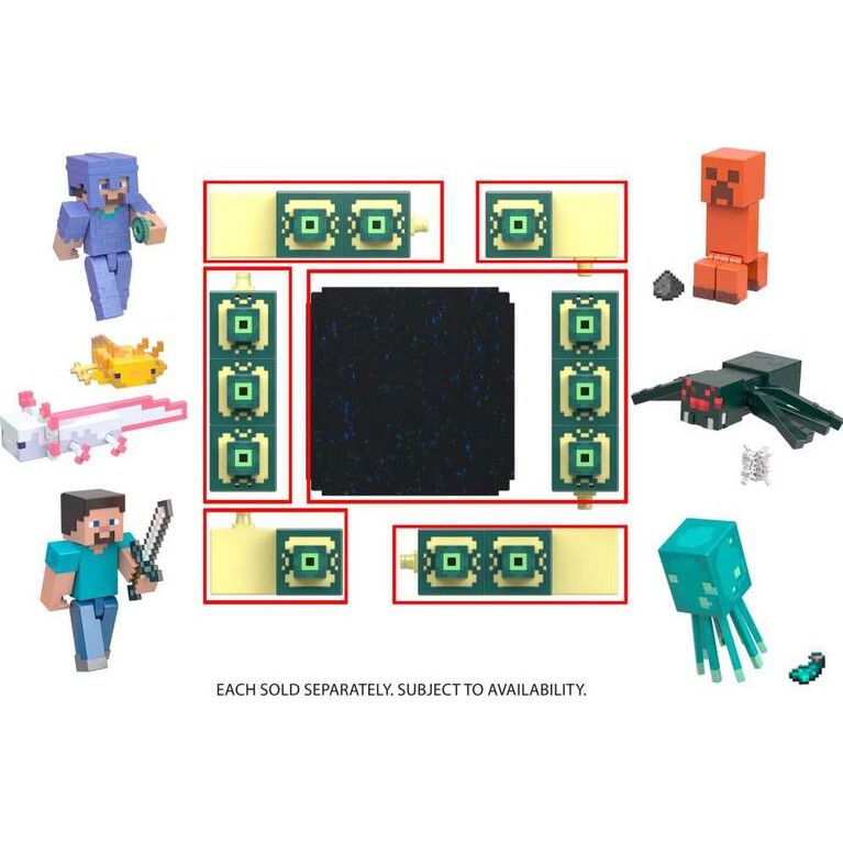 Minecraft Stronghold Steve Action Figure Purple Age- 6 Years & Above