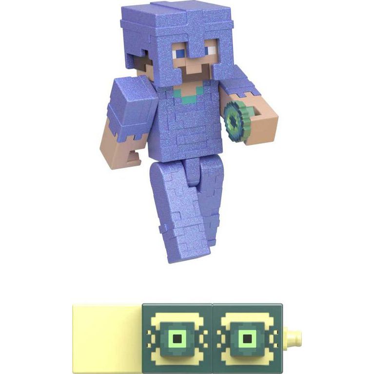 Minecraft Stronghold Steve Action Figure Purple Age- 6 Years & Above