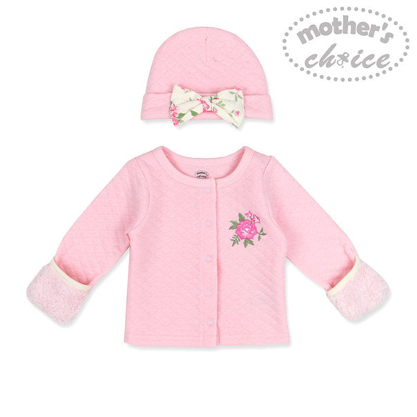Motherschoice 4-Piece Winter Layette Set White/Pink IT3378