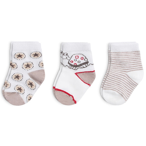 Motherschoice Baby 3 Pack Box Socks Cream/White IT3937