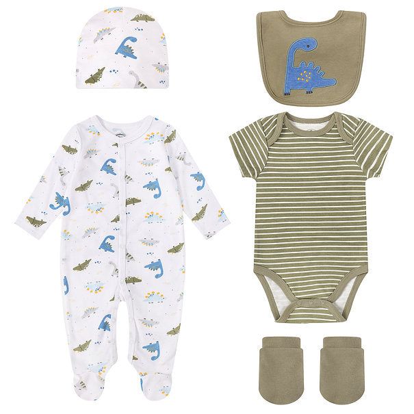Motherschoice Baby  5-Piece Starter Layette Set Dino Multicolor IT5057