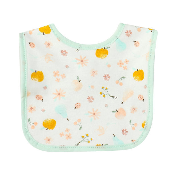 Motherschoice Baby Girls Floral 5-Pack Bibs, Socks and Headband Set Pastel Green/White IT4758 Age- Newborn to 6 Months