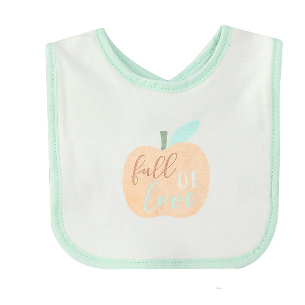 Motherschoice Baby Girls Floral 5-Pack Bibs, Socks and Headband Set Pastel Green/White IT4758 Age- Newborn to 6 Months
