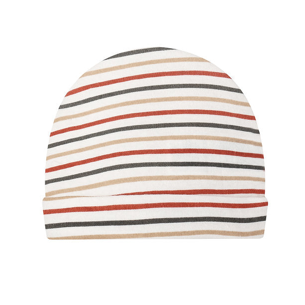 Motherschoice Baby Striped & Dogs Themed 3 Hats & 3 Pair Mittens Set Multicolor IT4987 Age- Newborn to 6 Months