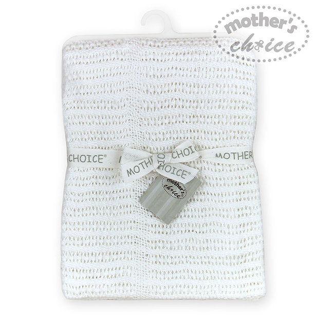 Motherschoice Cotton Cellular Baby Blanket - Wonderful White (70 x 90 cm) IT2921