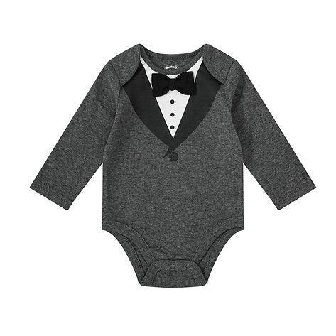 Motherschoice Infant Boys 3 Piece Gift Set of Bodysuit, Pants and Socks Dark Grey IT5146