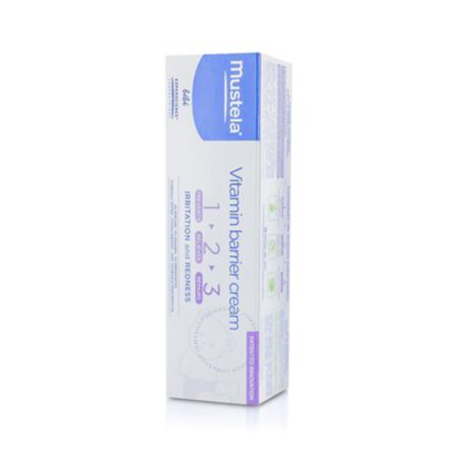 Mustela Baby Vitamin Barrier Cream with Hypoallergenic Formula 50ml/1.94oz Age- Newborn & Above