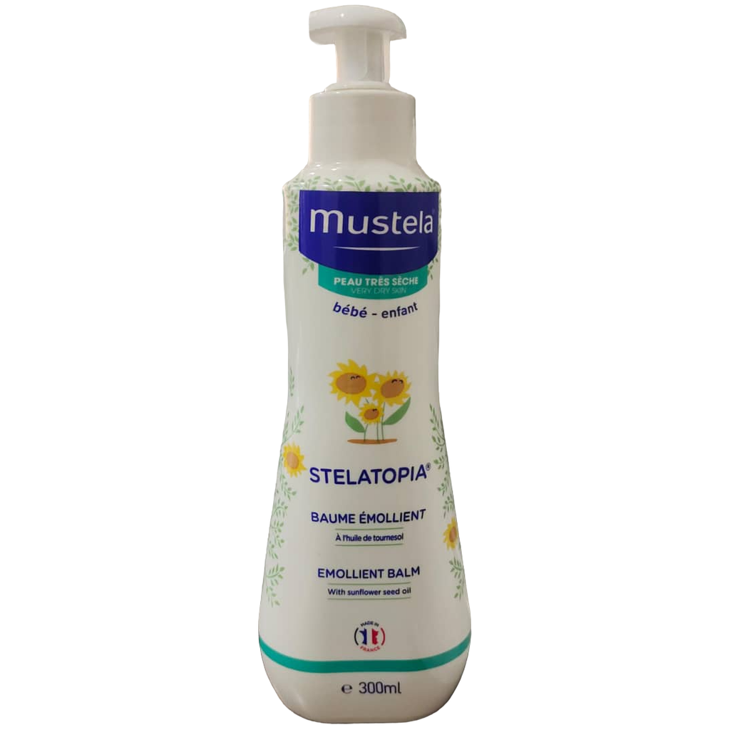  Mustela Stelatopia Emollient Baby Balm with Sunflower Seed Oil 300 Ml Age- Newborn & Above